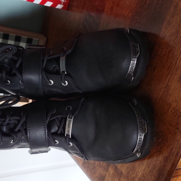 🚫SOLD🚫 Black Hardcore Harley Davidson boots size 10 - Picture 2 of 8